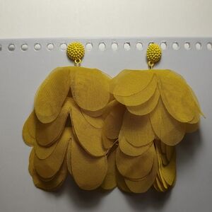 Elegant Yellow Layered Earrings